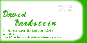 david markstein business card